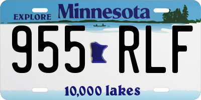MN license plate 955RLF
