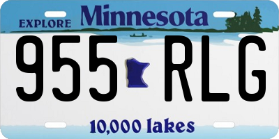 MN license plate 955RLG