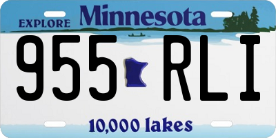 MN license plate 955RLI