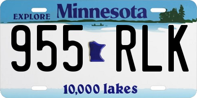 MN license plate 955RLK