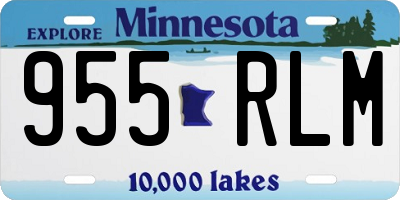 MN license plate 955RLM