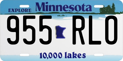 MN license plate 955RLO
