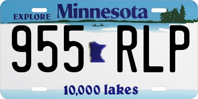 MN license plate 955RLP