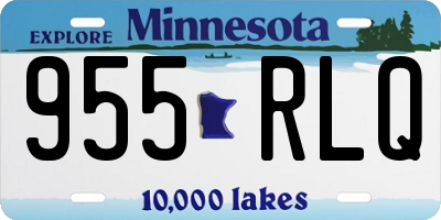 MN license plate 955RLQ