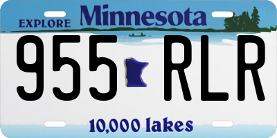 MN license plate 955RLR