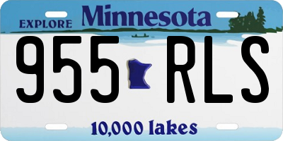 MN license plate 955RLS