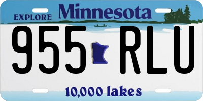 MN license plate 955RLU