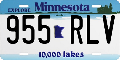 MN license plate 955RLV