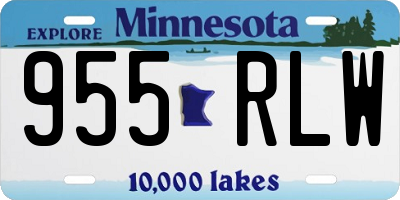 MN license plate 955RLW