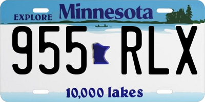 MN license plate 955RLX