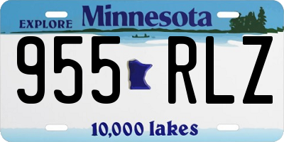MN license plate 955RLZ