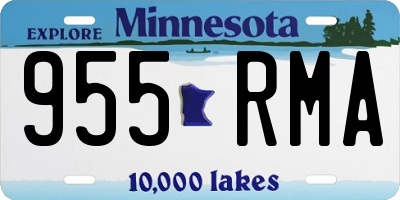 MN license plate 955RMA