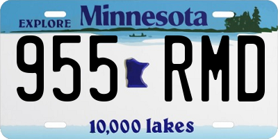 MN license plate 955RMD
