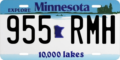 MN license plate 955RMH