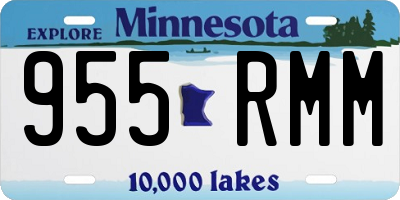 MN license plate 955RMM