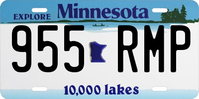 MN license plate 955RMP