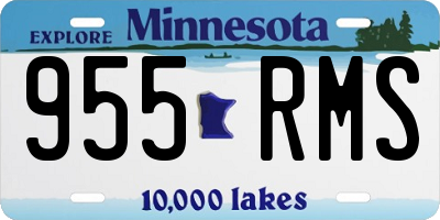 MN license plate 955RMS