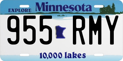 MN license plate 955RMY