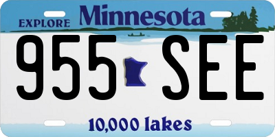 MN license plate 955SEE