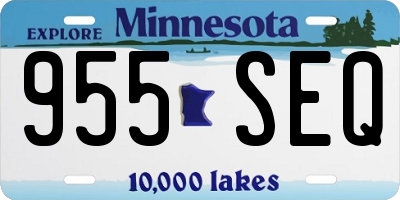 MN license plate 955SEQ