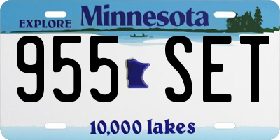 MN license plate 955SET