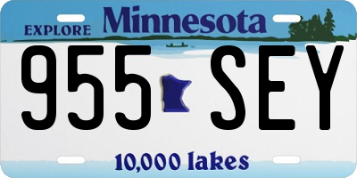 MN license plate 955SEY