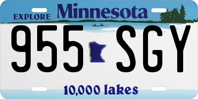 MN license plate 955SGY
