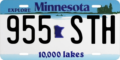 MN license plate 955STH