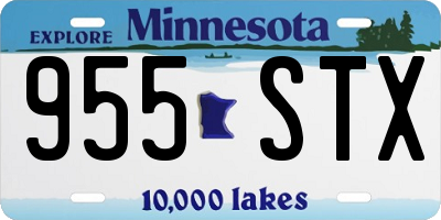 MN license plate 955STX