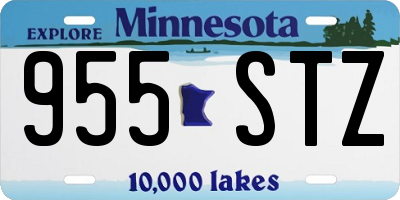 MN license plate 955STZ