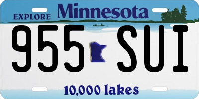MN license plate 955SUI