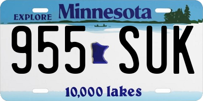 MN license plate 955SUK