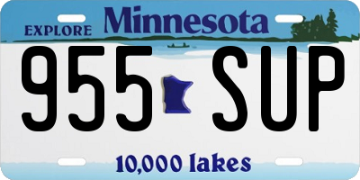 MN license plate 955SUP