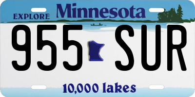 MN license plate 955SUR