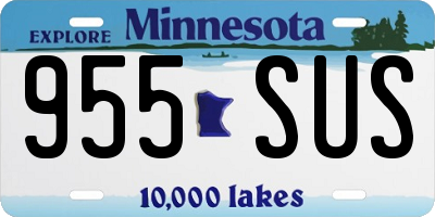 MN license plate 955SUS