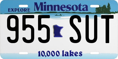 MN license plate 955SUT