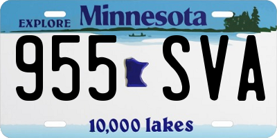 MN license plate 955SVA