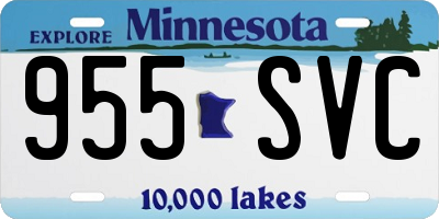 MN license plate 955SVC