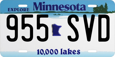 MN license plate 955SVD