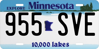 MN license plate 955SVE