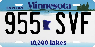 MN license plate 955SVF
