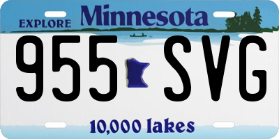 MN license plate 955SVG