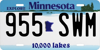 MN license plate 955SWM