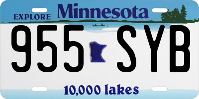MN license plate 955SYB