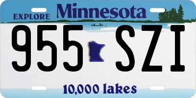 MN license plate 955SZI