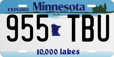 MN license plate 955TBU
