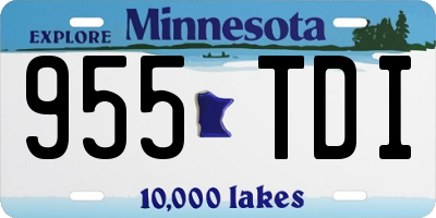 MN license plate 955TDI
