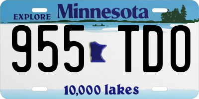 MN license plate 955TDO