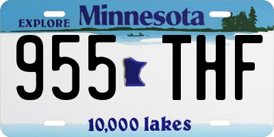 MN license plate 955THF