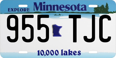 MN license plate 955TJC